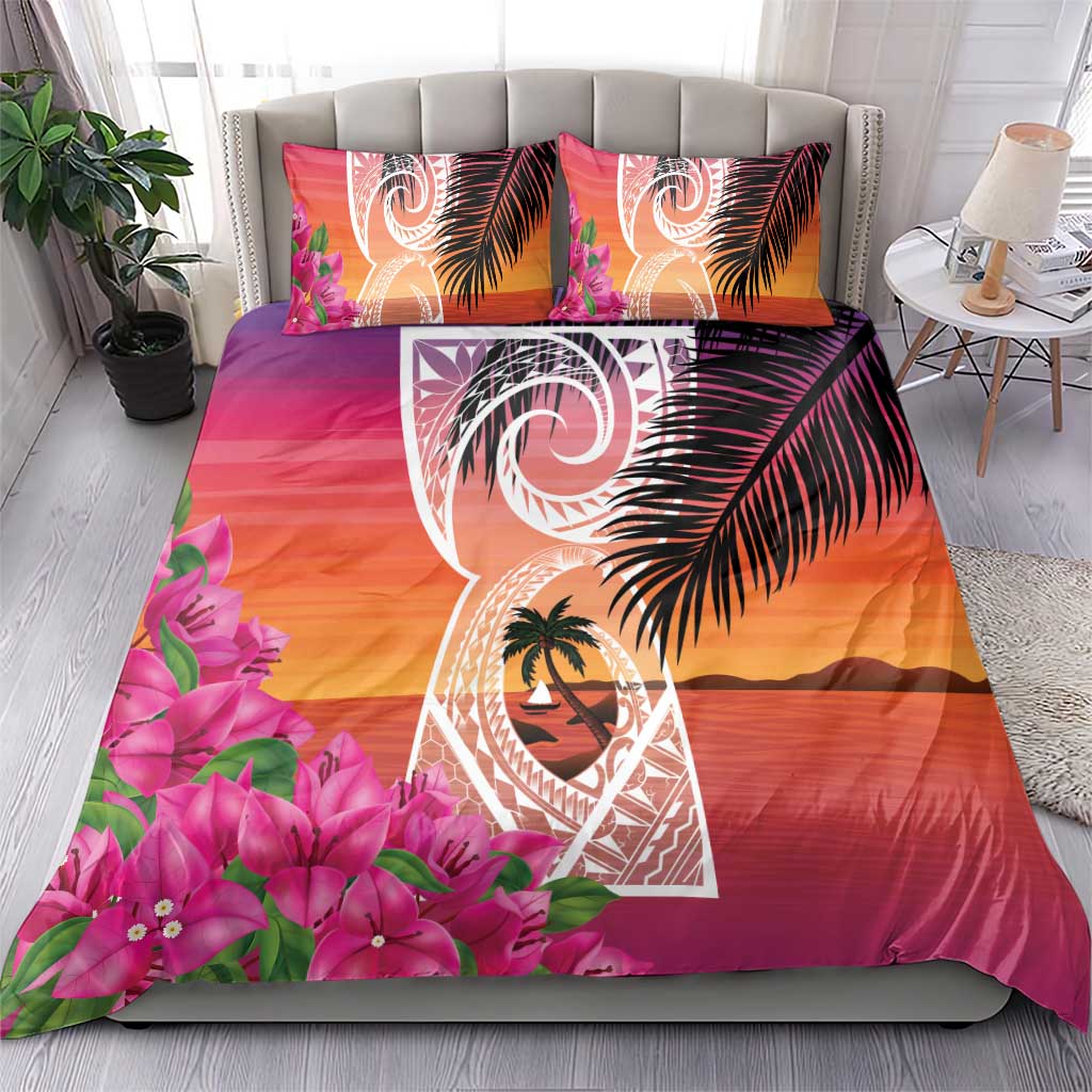 Guam Chamorro Bedding Set Artsy Latte Stone