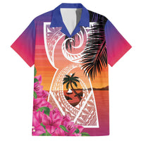Guam Chamorro Family Matching Long Sleeve Bodycon Dress and Hawaiian Shirt Artsy Latte Stone