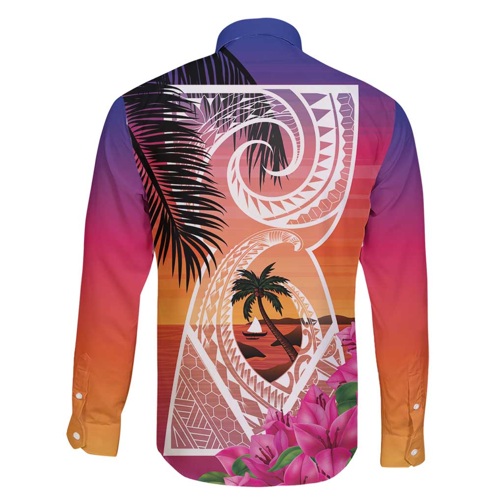 Guam Chamorro Family Matching Short Sleeve Bodycon Dress and Hawaiian Shirt Artsy Latte Stone