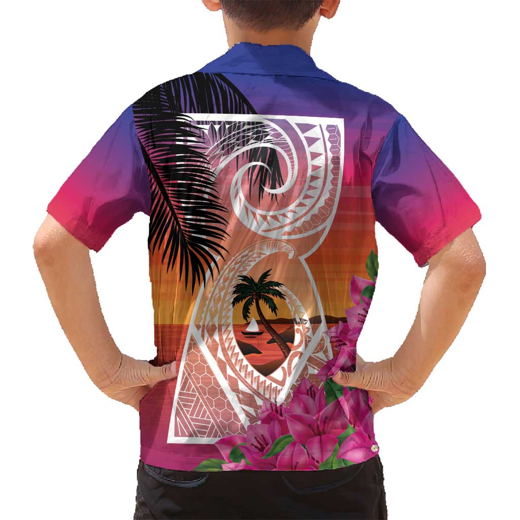 Guam Chamorro Family Matching Summer Maxi Dress and Hawaiian Shirt Artsy Latte Stone