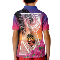 Guam Chamorro Kid Polo Shirt Artsy Latte Stone