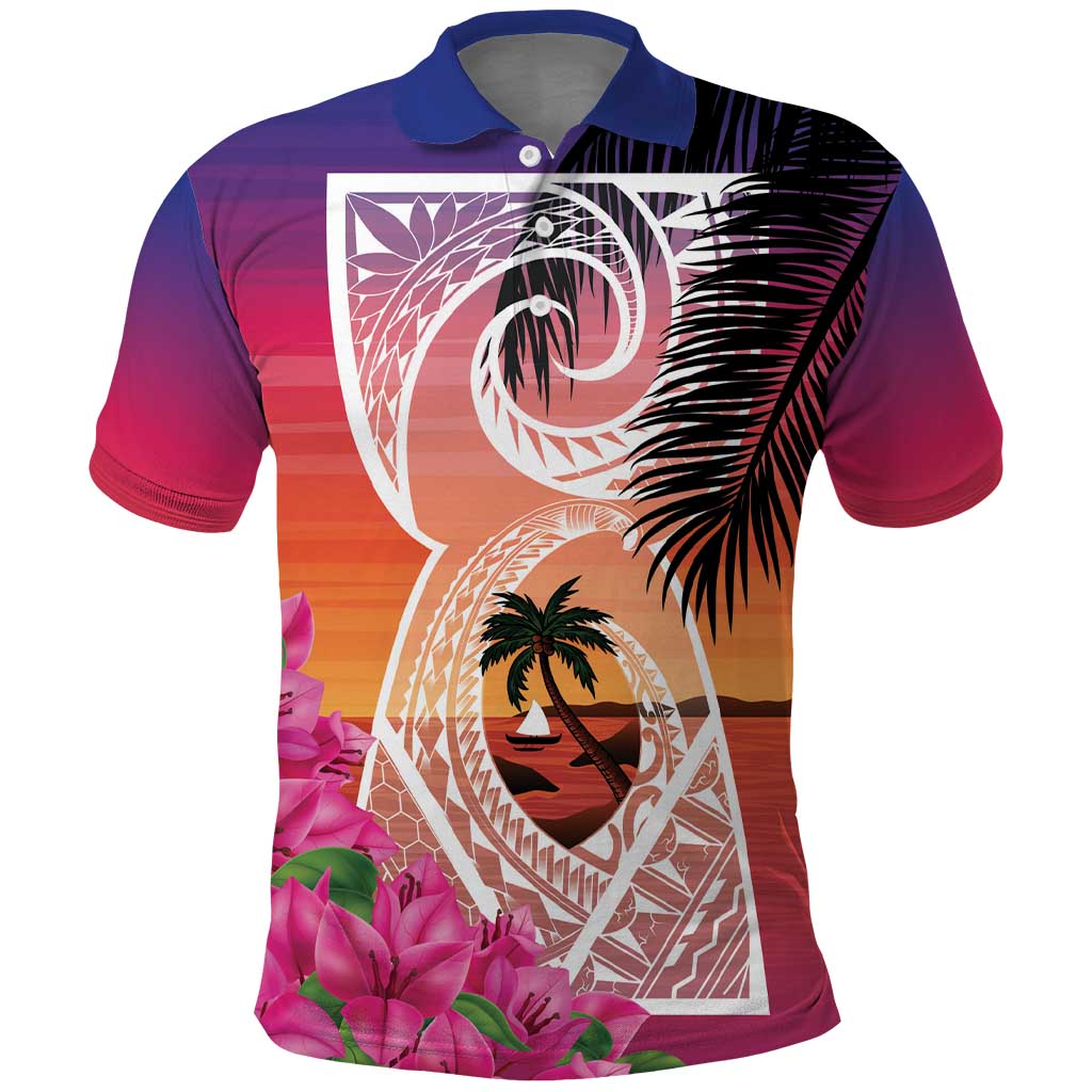 Guam Chamorro Polo Shirt Artsy Latte Stone