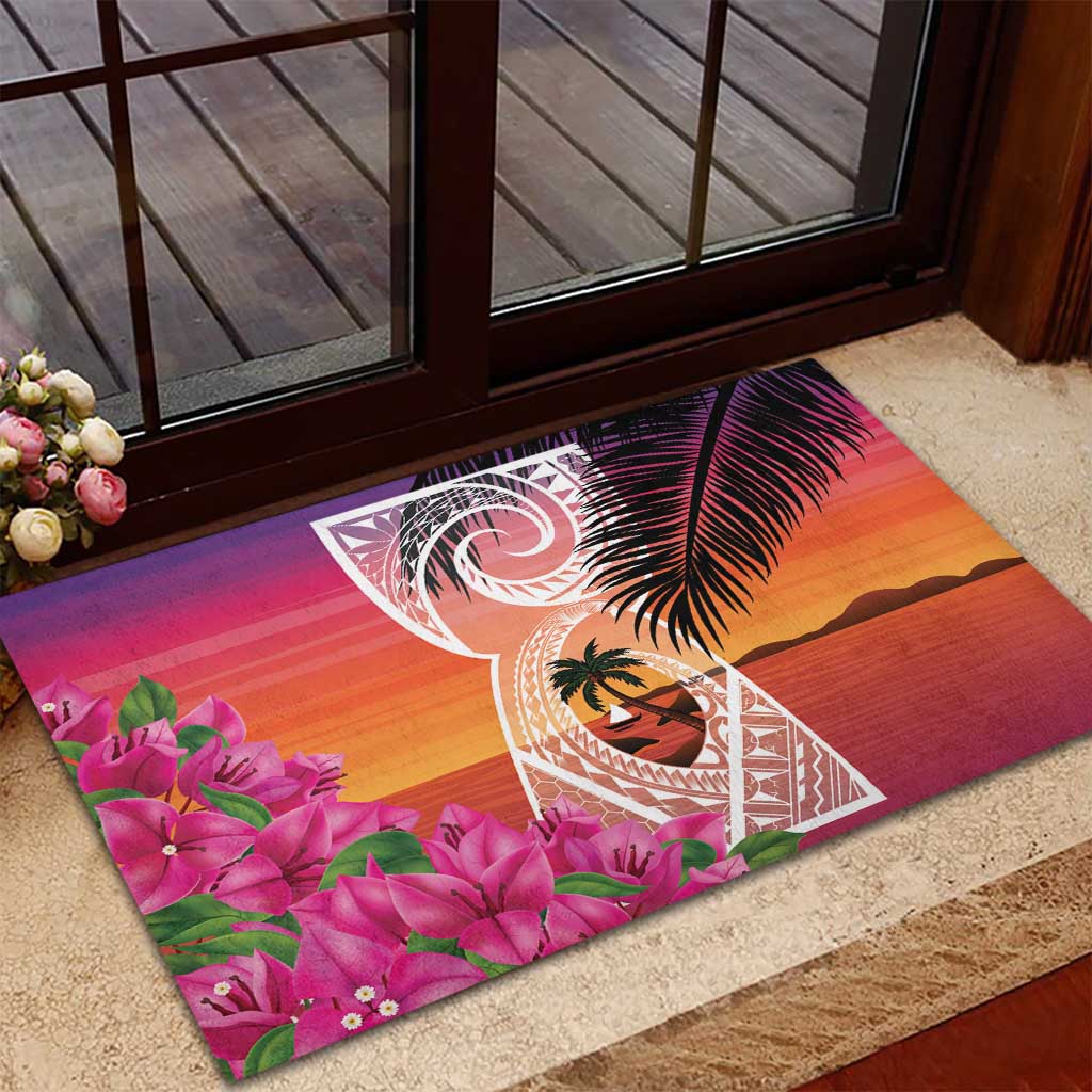 Guam Chamorro Rubber Doormat Artsy Latte Stone