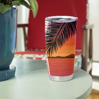 Guam Chamorro Tumbler Cup Artsy Latte Stone