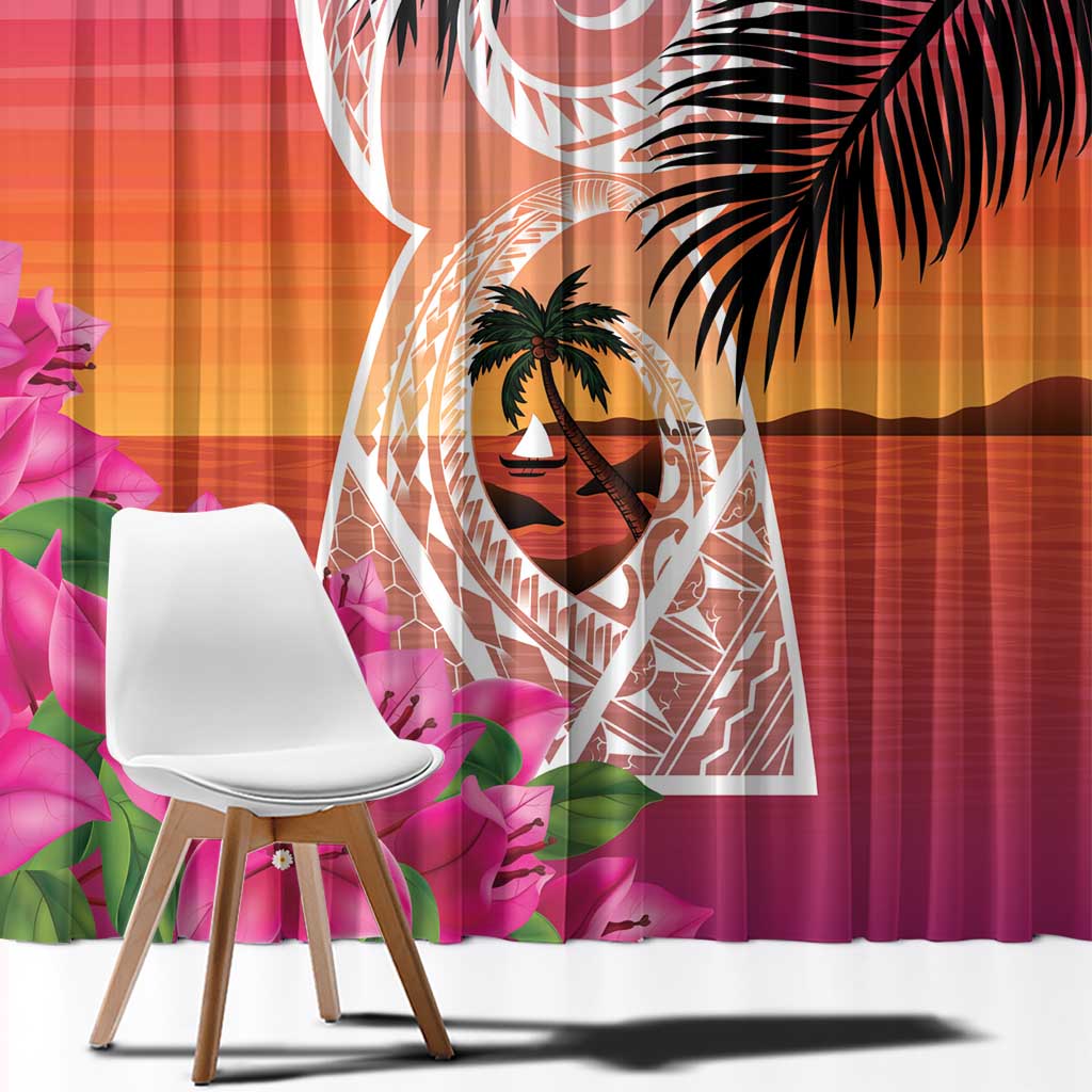 Guam Chamorro Window Curtain Artsy Latte Stone