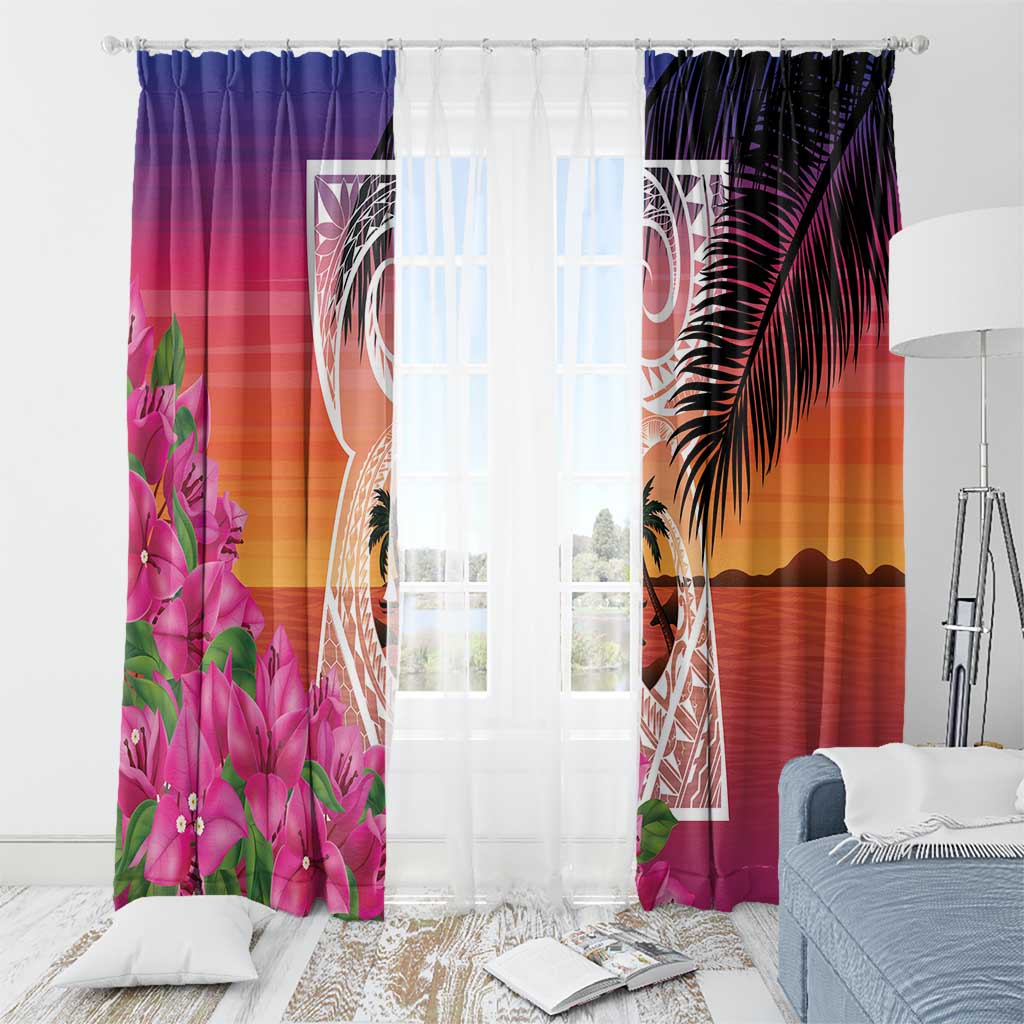 Guam Chamorro Window Curtain Artsy Latte Stone
