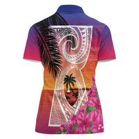 Guam Chamorro Women Polo Shirt Artsy Latte Stone