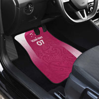 Personalised New Zealand Rugby Car Mats Aotearoa Champions - Pink Version