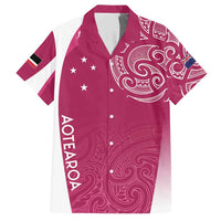 Personalised New Zealand Rugby Hawaiian Shirt Aotearoa Champions - Pink Version