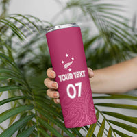 Personalised New Zealand Rugby Skinny Tumbler Aotearoa Champions - Pink Version