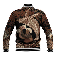 Father's Day Polynesian Pattern Baseball Jacket Tropical Humpback Whale LT7 - Polynesian Pride