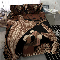 Father's Day Polynesian Pattern Bedding Set Tropical Humpback Whale LT7 - Polynesian Pride