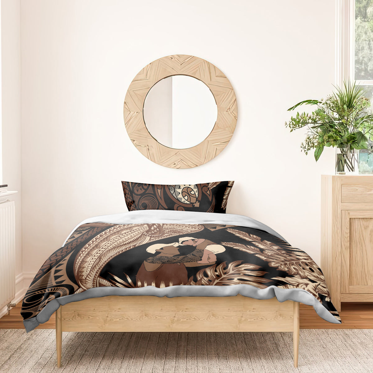 Father's Day Polynesian Pattern Bedding Set Tropical Humpback Whale LT7 - Polynesian Pride