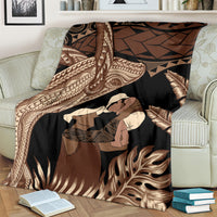 Father's Day Polynesian Pattern Blanket Tropical Humpback Whale LT7 - Polynesian Pride