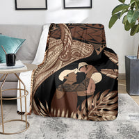 Father's Day Polynesian Pattern Blanket Tropical Humpback Whale LT7 - Polynesian Pride