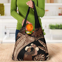 Father's Day Polynesian Pattern Grocery Bag Tropical Humpback Whale LT7 - Polynesian Pride