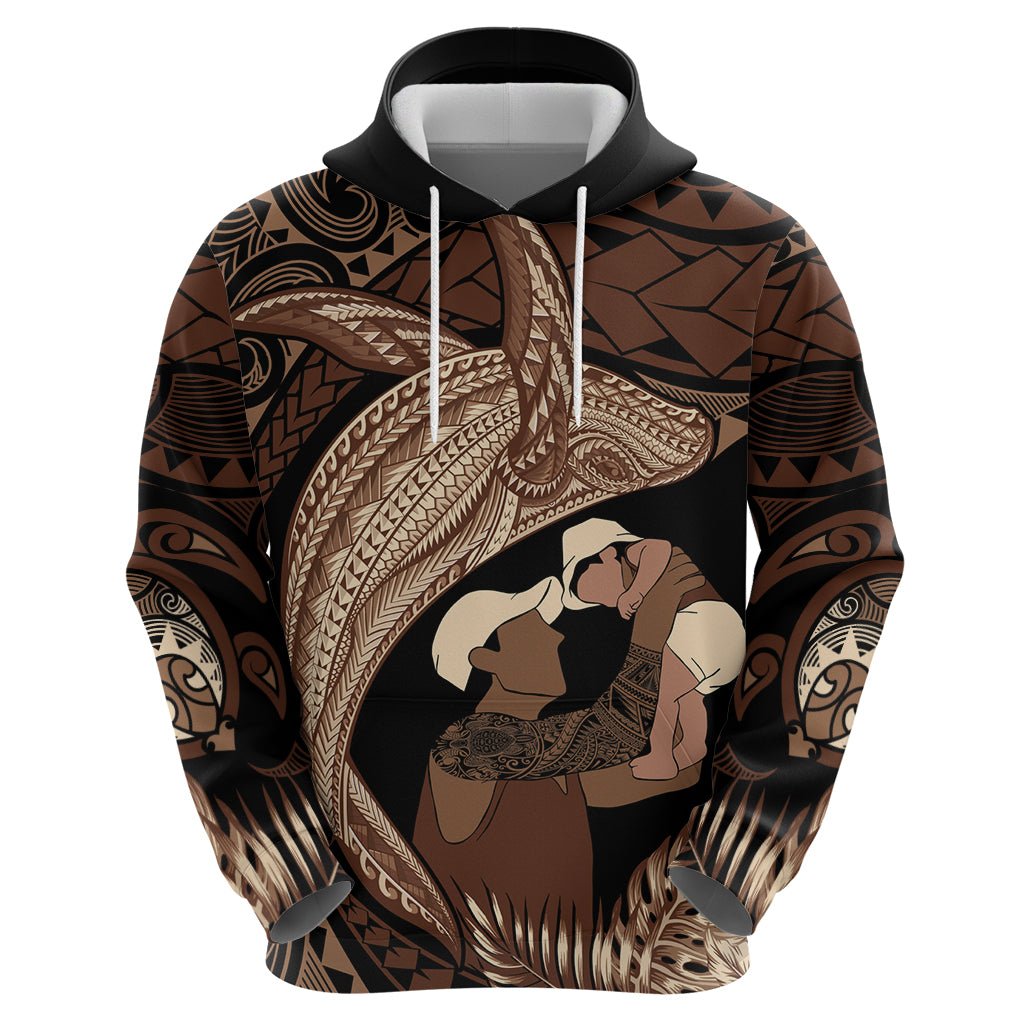 Father's Day Polynesian Pattern Hoodie Tropical Humpback Whale LT7 - Polynesian Pride
