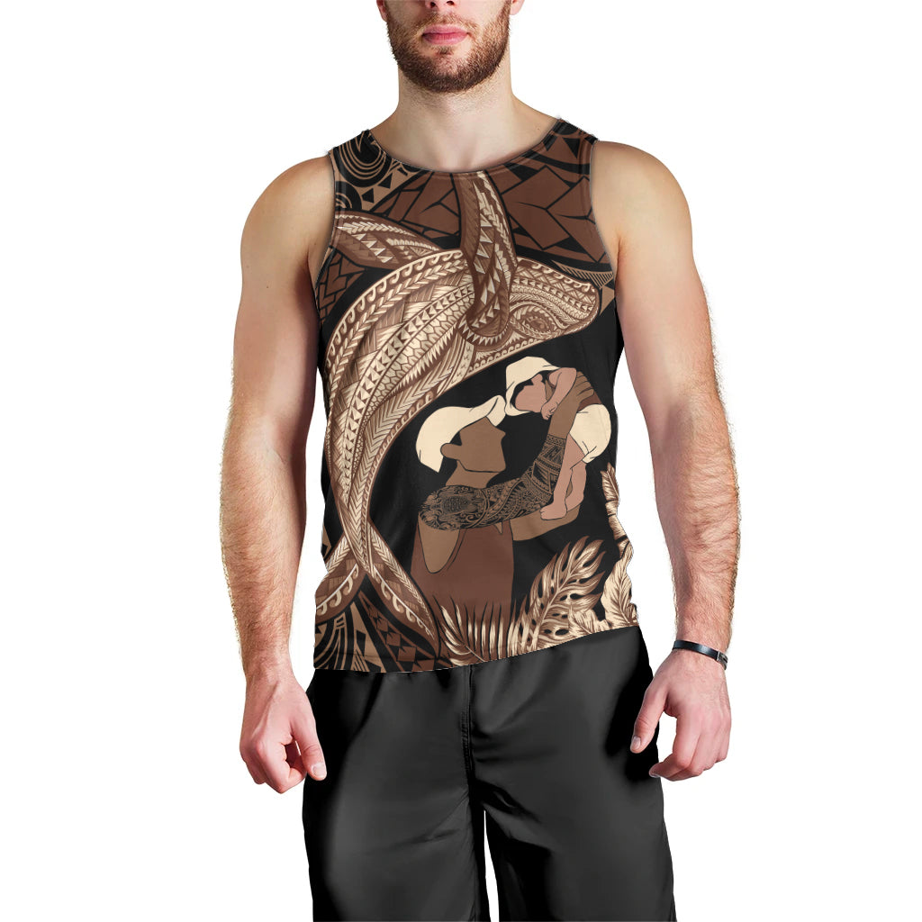 Father's Day Polynesian Pattern Men Tank Top Tropical Humpback Whale LT7 - Polynesian Pride
