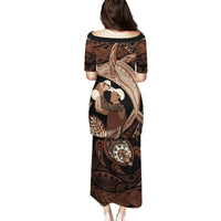 Father's Day Polynesian Pattern Puletasi Tropical Humpback Whale LT7 - Polynesian Pride