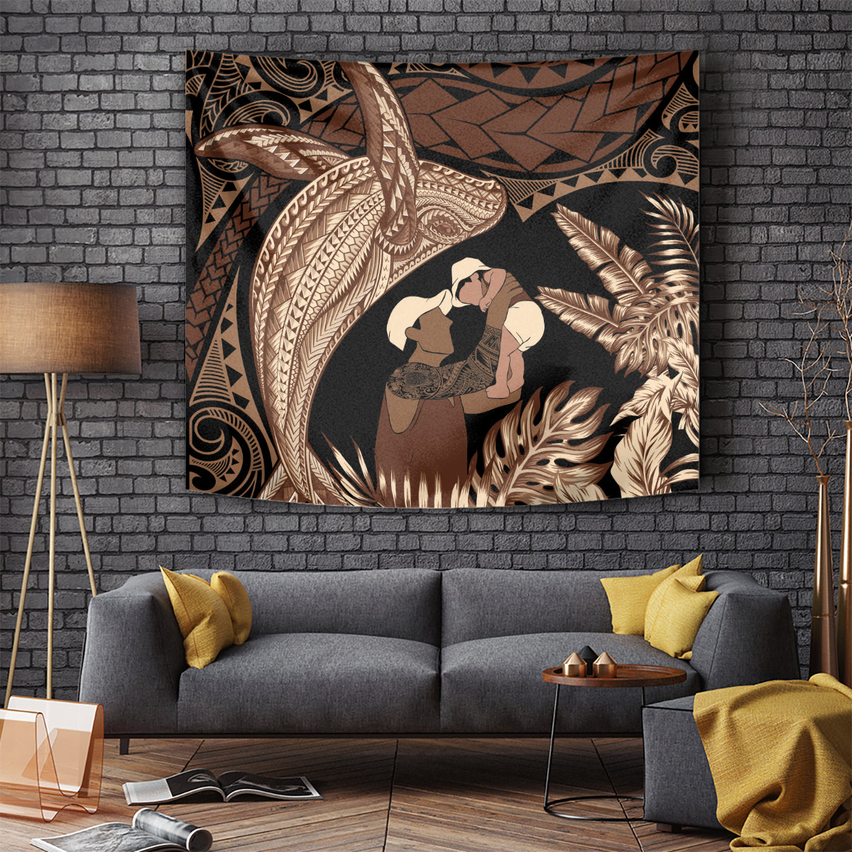 Father's Day Polynesian Pattern Tapestry Tropical Humpback Whale LT7 - Polynesian Pride