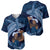 Father's Day Polynesian Pattern Baseball Jersey Tropical Humpback Whale - Navy