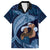 Father's Day Polynesian Pattern Hawaiian Shirt Tropical Humpback Whale - Navy