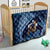 Father's Day Polynesian Pattern Quilt Tropical Humpback Whale - Navy