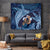 Father's Day Polynesian Pattern Tapestry Tropical Humpback Whale - Navy