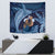 Father's Day Polynesian Pattern Tapestry Tropical Humpback Whale - Navy