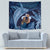 Father's Day Polynesian Pattern Tapestry Tropical Humpback Whale - Navy