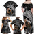 Father's Day Polynesian Pattern Family Matching Off Shoulder Maxi Dress and Hawaiian Shirt Tropical Humpback Whale - Black