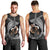 Father's Day Polynesian Pattern Men Tank Top Tropical Humpback Whale - Black