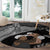 Father's Day Polynesian Pattern Round Carpet Tropical Humpback Whale - Black