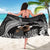 Father's Day Polynesian Pattern Sarong Tropical Humpback Whale - Black