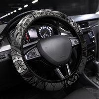 Father's Day Polynesian Pattern Steering Wheel Cover Tropical Humpback Whale - Black LT7 Universal Fit Black - Polynesian Pride