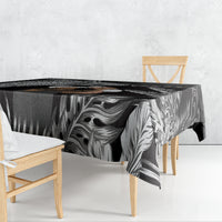 Father's Day Polynesian Pattern Tablecloth Tropical Humpback Whale - Black LT7 - Polynesian Pride