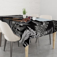 Father's Day Polynesian Pattern Tablecloth Tropical Humpback Whale - Black LT7 - Polynesian Pride