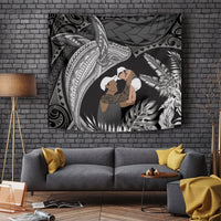 Father's Day Polynesian Pattern Tapestry Tropical Humpback Whale - Black LT7 - Polynesian Pride