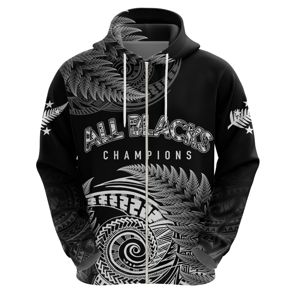 New Zealand Rugby 2023 Hoodie Aotearoa Silver Ferns Champions LT7 - Polynesian Pride