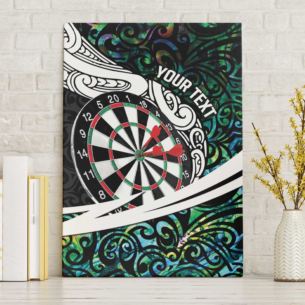 Personalized NZ Darts Canvas Wall Art Paua Shell Maori Koru Whakairo LT7 Without Frame Colorful - Polynesian Pride