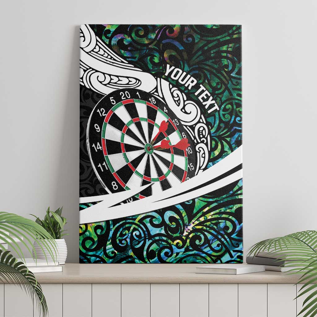 Personalized NZ Darts Canvas Wall Art Paua Shell Maori Koru Whakairo LT7 - Polynesian Pride