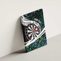 Personalized NZ Darts Canvas Wall Art Paua Shell Maori Koru Whakairo LT7 - Polynesian Pride