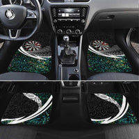 Personalized NZ Darts Car Mats Paua Shell Maori Koru Whakairo LT7 Set 4pcs Colorful - Polynesian Pride