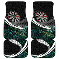 Personalized NZ Darts Car Mats Paua Shell Maori Koru Whakairo LT7 - Polynesian Pride