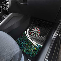 Personalized NZ Darts Car Mats Paua Shell Maori Koru Whakairo LT7 - Polynesian Pride