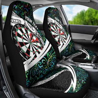 Personalized NZ Darts Car Seat Cover Paua Shell Maori Koru Whakairo - Polynesian Pride
