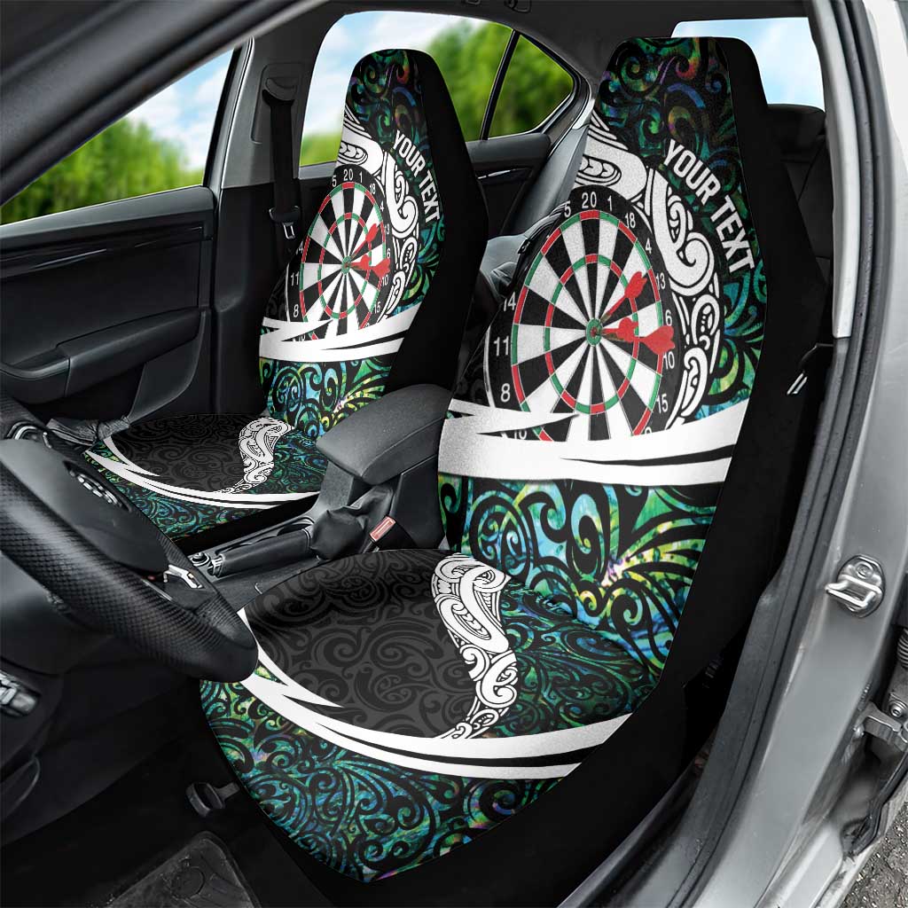 Personalized NZ Darts Car Seat Cover Paua Shell Maori Koru Whakairo - Polynesian Pride
