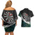 Personalized NZ Darts Couples Matching Off Shoulder Short Dress and Hawaiian Shirt Paua Shell Maori Koru Whakairo - Polynesian Pride