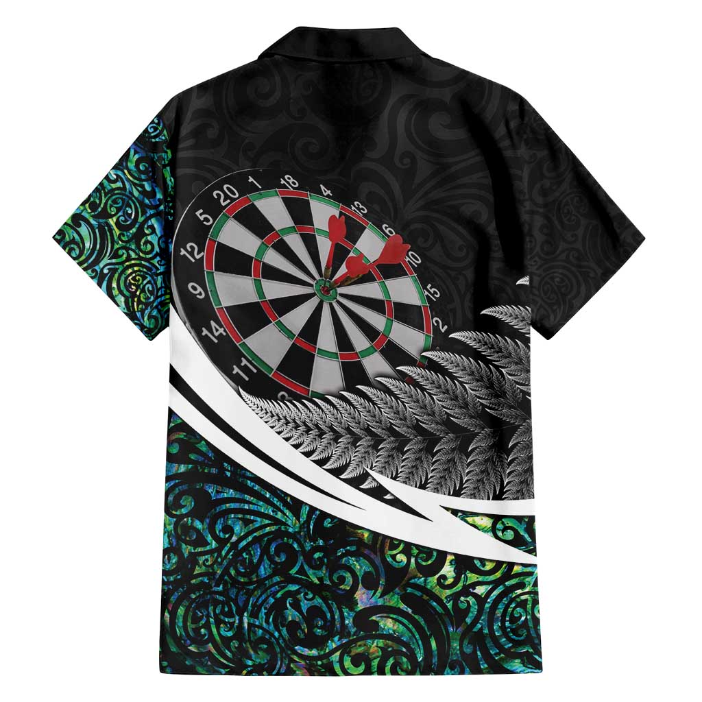 Personalized NZ Darts Family Matching Puletasi and Hawaiian Shirt Paua Shell Maori Koru Whakairo LT7 - Polynesian Pride