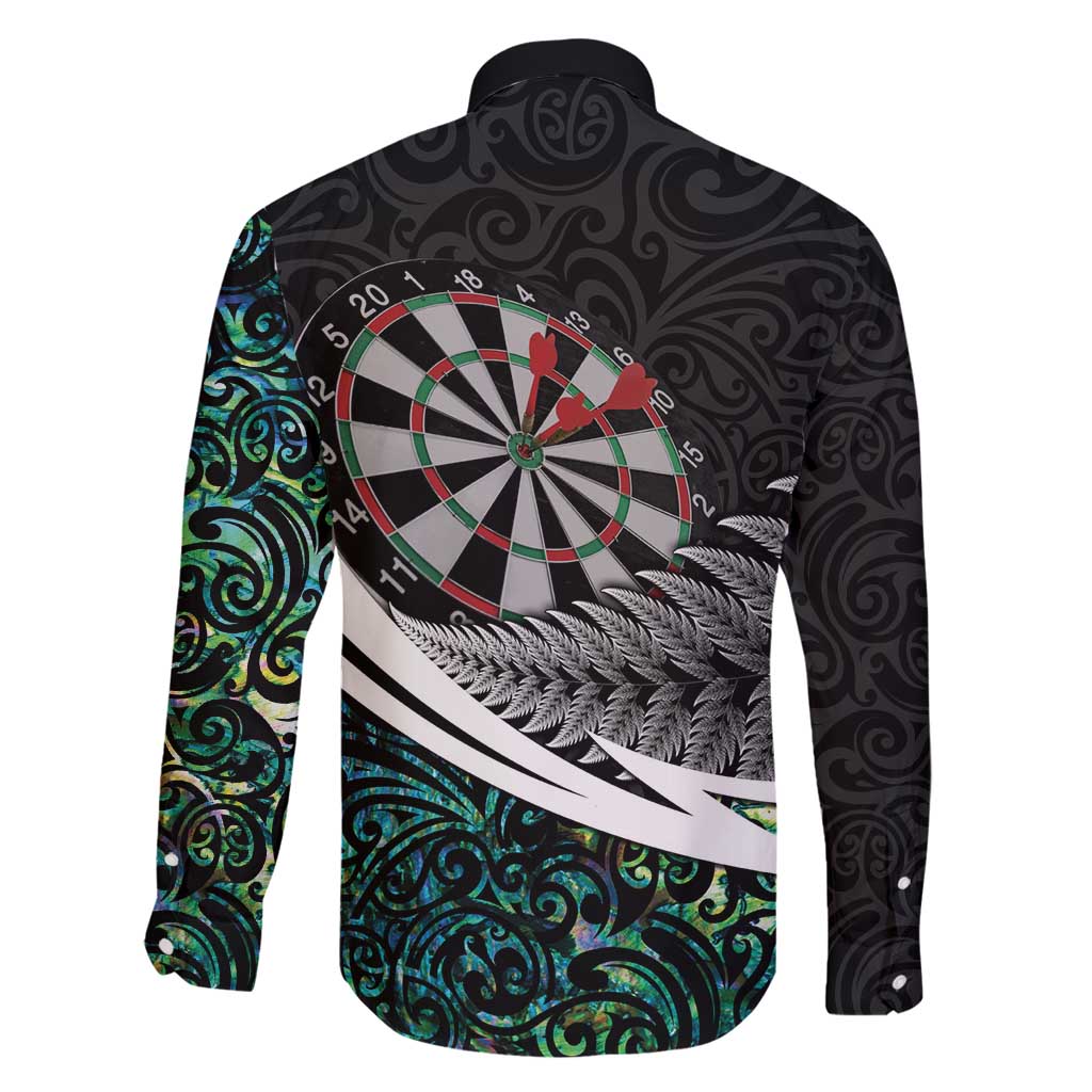 Personalized NZ Darts Family Matching Puletasi and Hawaiian Shirt Paua Shell Maori Koru Whakairo LT7 - Polynesian Pride